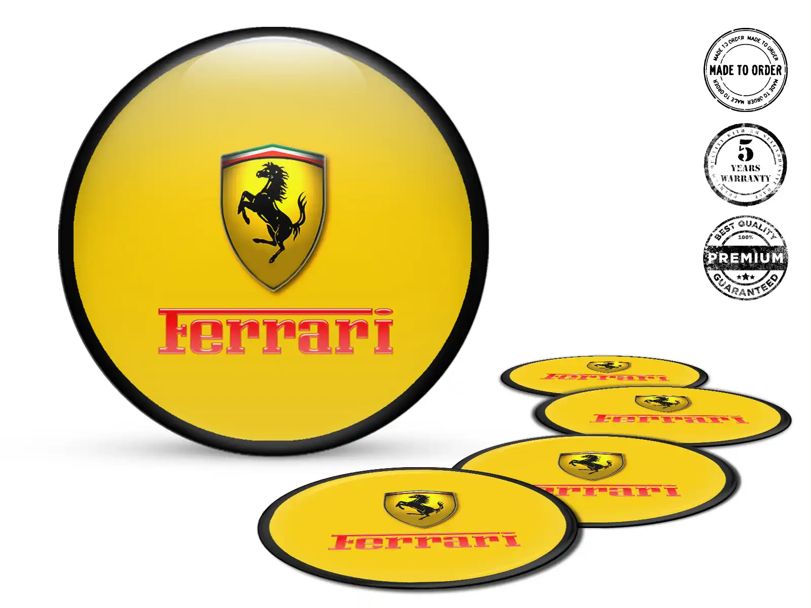 Ferrari Pegatinas de Rueda Estilo Insignias de Silicona Racing